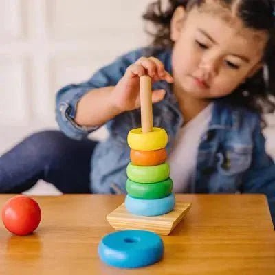 Jouet en Bois - WoodenToys™ - Tour arc - en - ciel - Mon univers maman